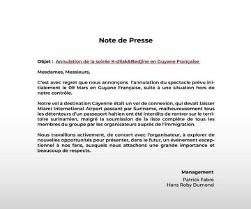 Interdiction d’entrée au Suriname pour les Haïtiens