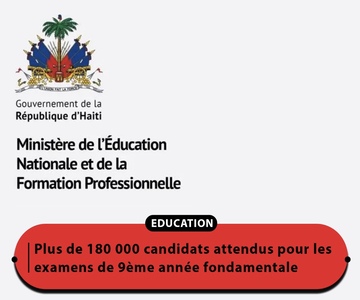 Plus de 180 000 candidats attendus pour les examens de 9ème année fondamentale