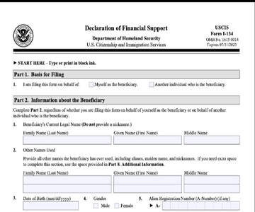 USCIS /Formulaire I-134A : Bonne nouvelle! pour les Cubains, les  Haïtiens, Nicaraguayens et les Vénézueliens qui cherchent à entrer aux États-Unis